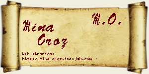 Mina Oroz vizit kartica
